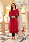 Vivanta By Mittoo Rayon Wrinkle Embroidery Kurti With Bottom Dupatta Wholesale Shop In Surat